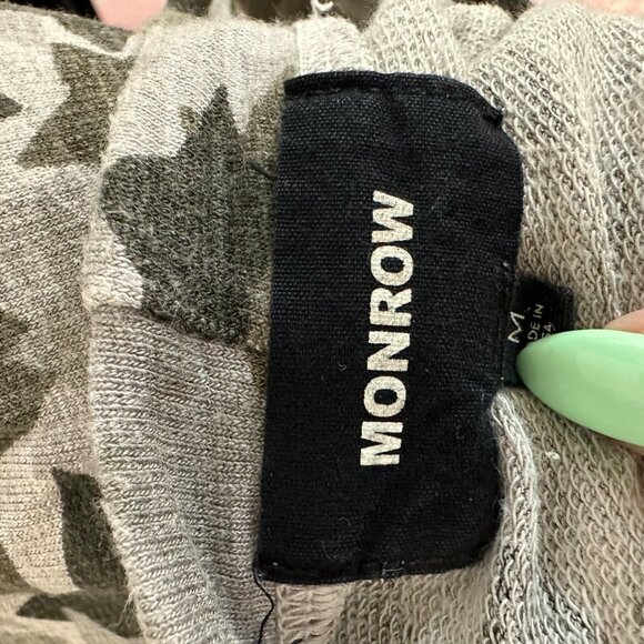 Monrow Raglan Star Camo Long‎ Sleeve M - Picture 4 of 5